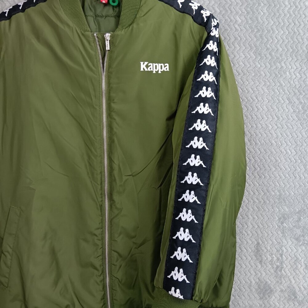 KAPPA THE 222 BANDA BZALMO BOMBER PUFFER JACKET GREEN SIZE M OUTDOOR WINDBREAKER - Picture 5 of 9